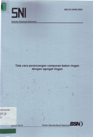 Tata cara perancangan campuran beton ringan dengan agregat ringan