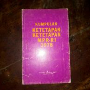 Kumpulan Ketetapan-Ketetapan MPR RI 1978