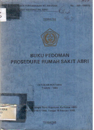 Buku Pedoman Prosedure Rumah Sakit ABRI