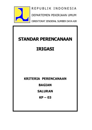 Standar Perencanaan Irigasi : Kriteria perencanaan bagian petak tersier KP-05